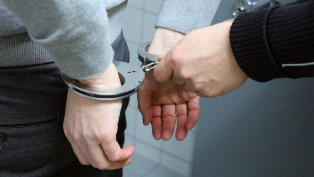 man getting arrested