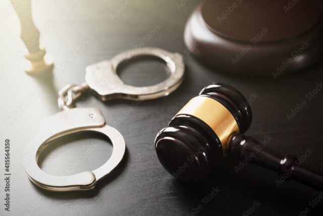handcuffs gavel