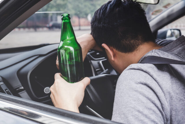 sleeping while drunk behind the wheel