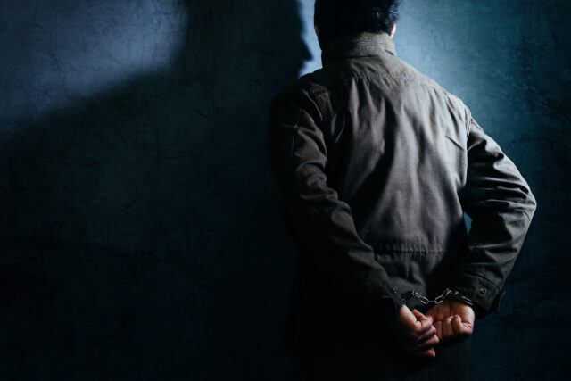 man in handcuffs