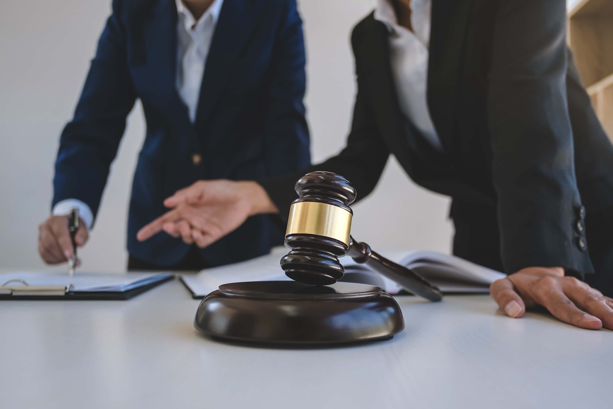 tribunal and justice concept Consultation with lawyer and customer